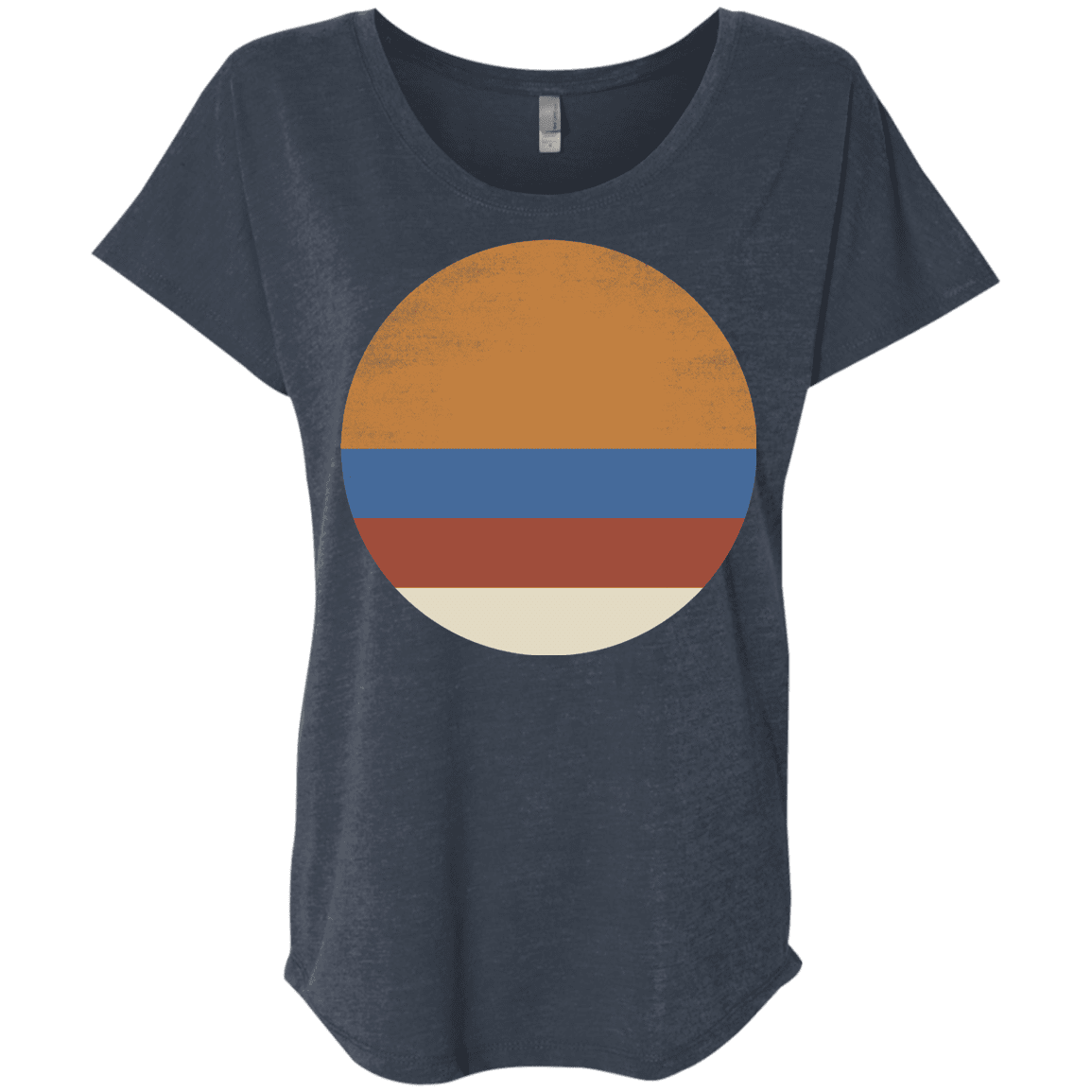 T-Shirts Vintage Navy / X-Small 70s Sun Triblend Dolman Sleeve