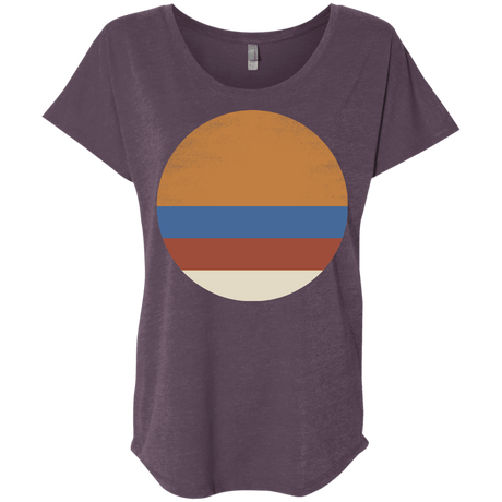 T-Shirts Vintage Purple / X-Small 70s Sun Triblend Dolman Sleeve