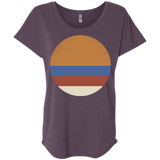 T-Shirts Vintage Purple / X-Small 70s Sun Triblend Dolman Sleeve