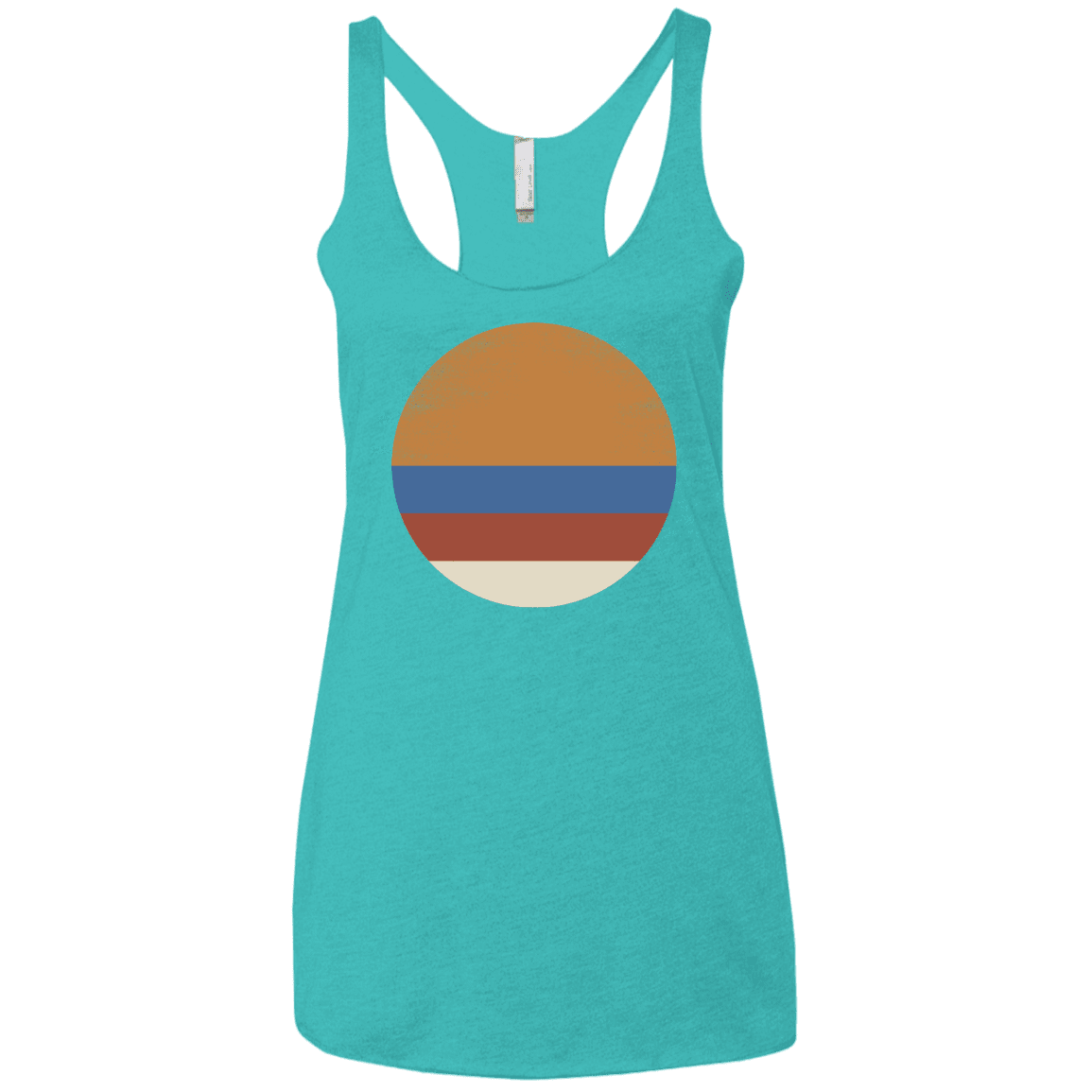 T-Shirts Tahiti Blue / X-Small 70s Sun Women's Triblend Racerback Tank