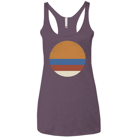 T-Shirts Vintage Purple / X-Small 70s Sun Women's Triblend Racerback Tank