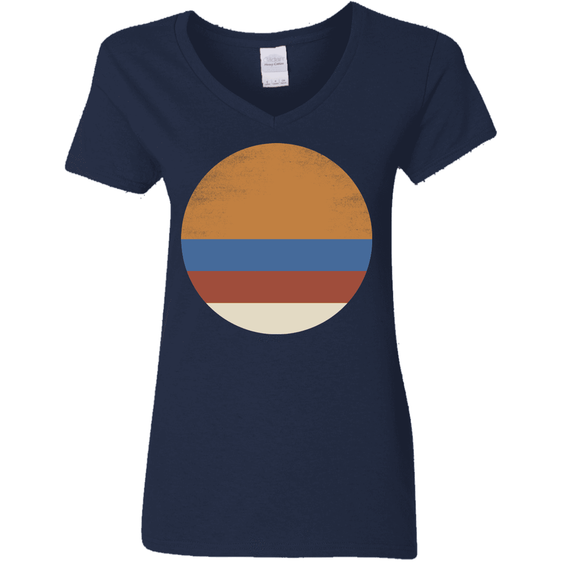 T-Shirts Navy / S 70s Sun Women's V-Neck T-Shirt