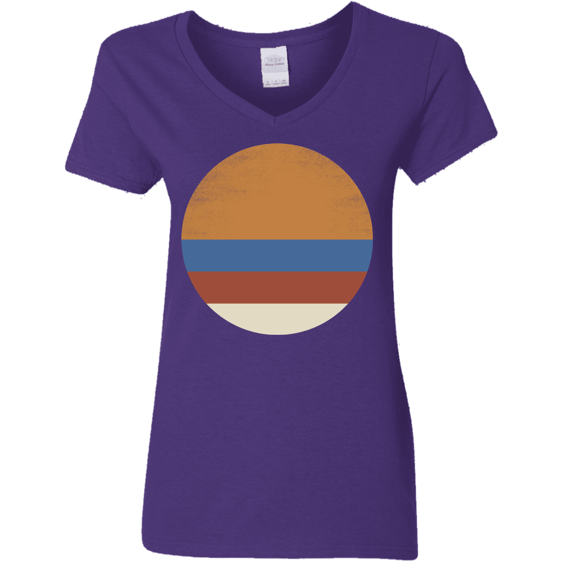 T-Shirts Purple / S 70s Sun Women's V-Neck T-Shirt