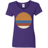 T-Shirts Purple / S 70s Sun Women's V-Neck T-Shirt