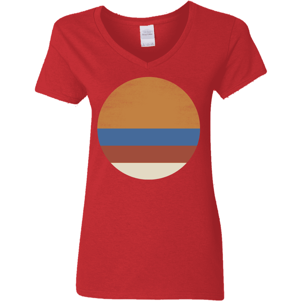 T-Shirts Red / S 70s Sun Women's V-Neck T-Shirt