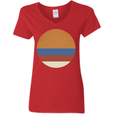 T-Shirts Red / S 70s Sun Women's V-Neck T-Shirt