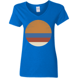 T-Shirts Royal / S 70s Sun Women's V-Neck T-Shirt