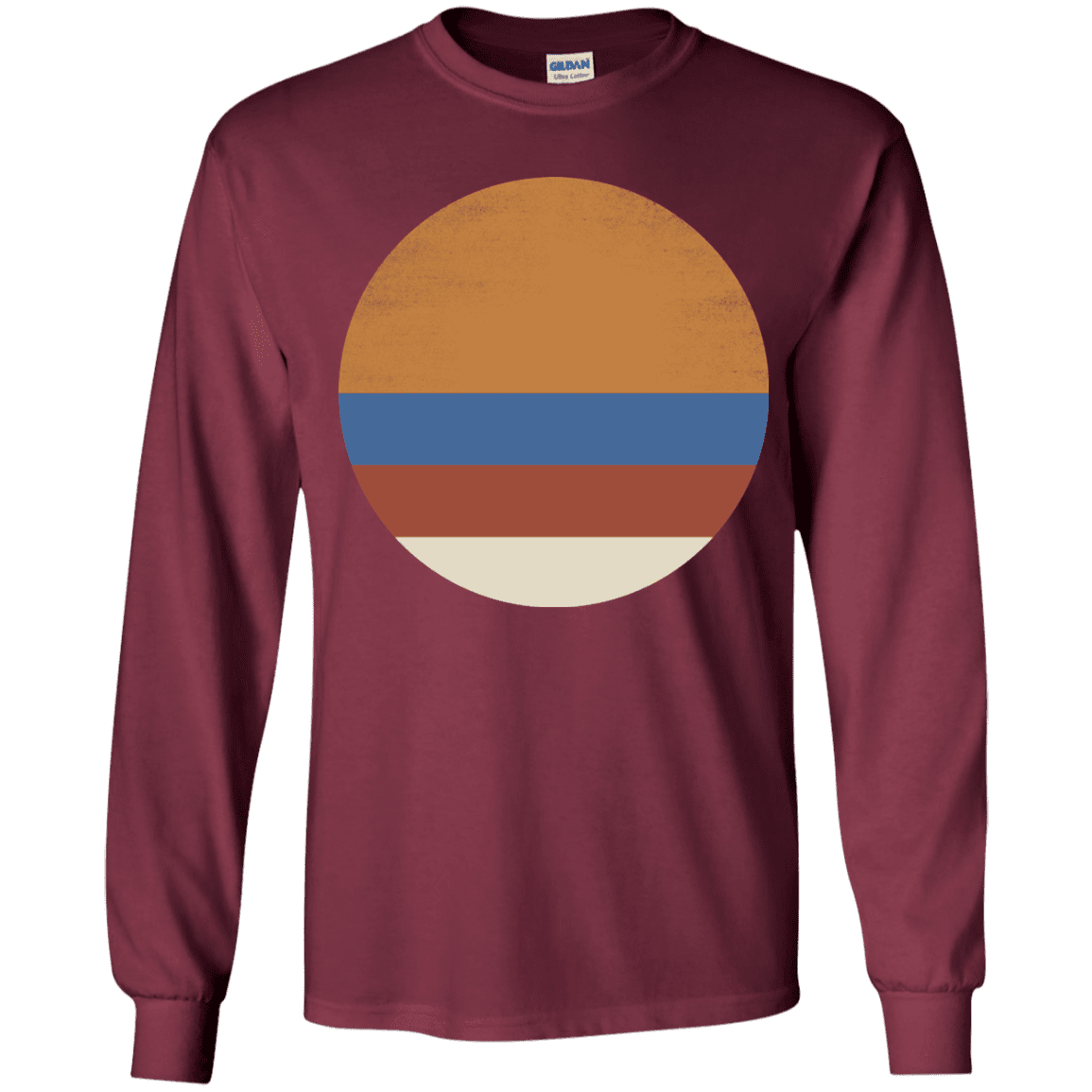 T-Shirts Maroon / YS 70s Sun Youth Long Sleeve T-Shirt