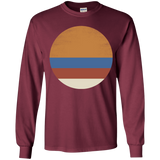 T-Shirts Maroon / YS 70s Sun Youth Long Sleeve T-Shirt