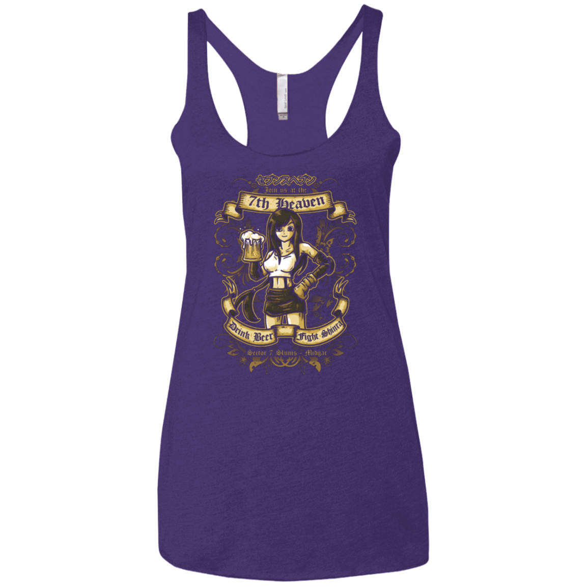 T-Shirts Purple / X-Small 7TH HEAVEN Women's Triblend Racerback Tank