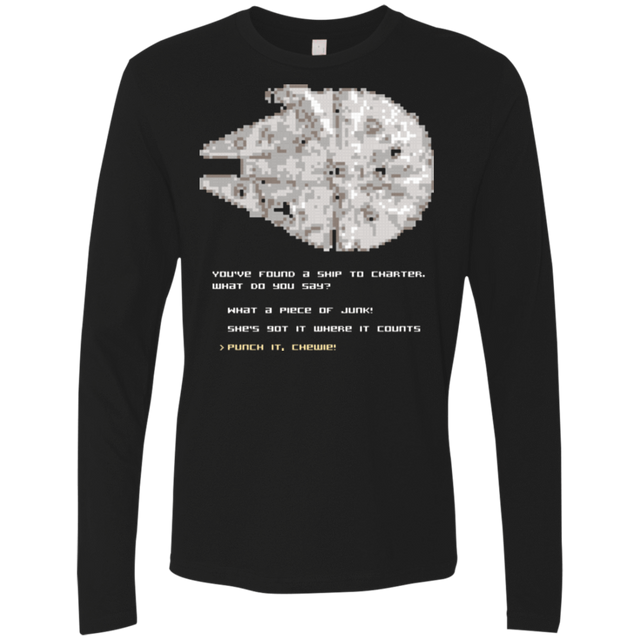 T-Shirts Black / Small 8-Bit Charter Men's Premium Long Sleeve