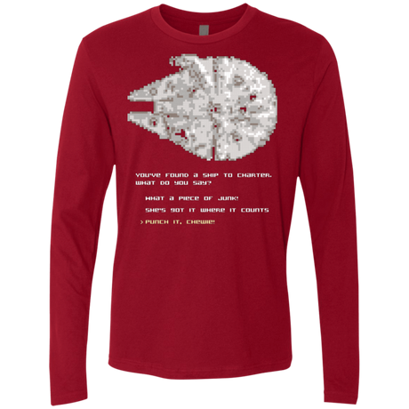 T-Shirts Cardinal / Small 8-Bit Charter Men's Premium Long Sleeve