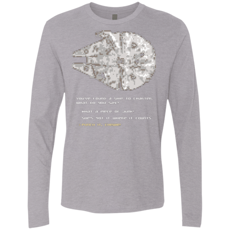 T-Shirts Heather Grey / Small 8-Bit Charter Men's Premium Long Sleeve