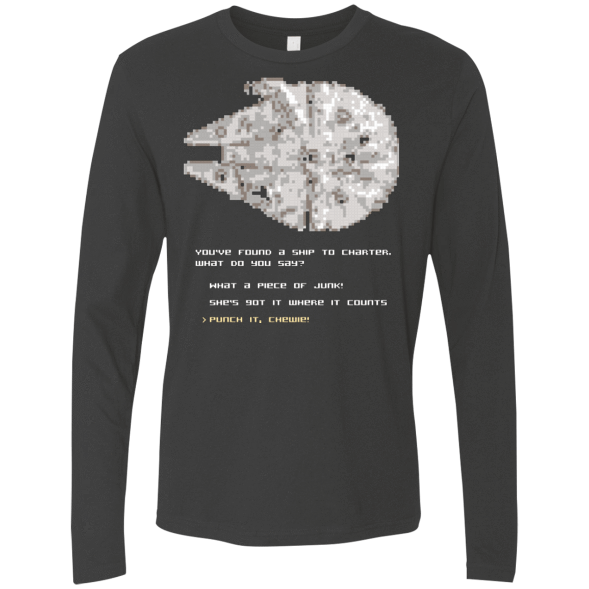 T-Shirts Heavy Metal / Small 8-Bit Charter Men's Premium Long Sleeve