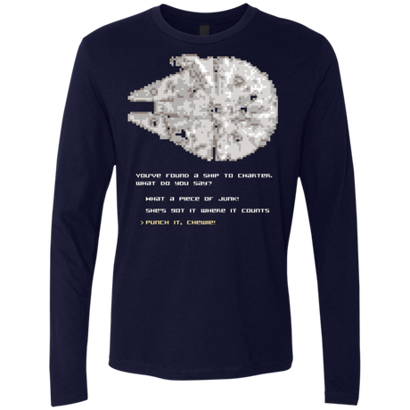 T-Shirts Midnight Navy / Small 8-Bit Charter Men's Premium Long Sleeve