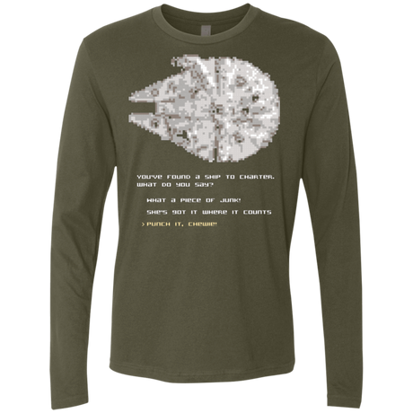 T-Shirts Military Green / Small 8-Bit Charter Men's Premium Long Sleeve