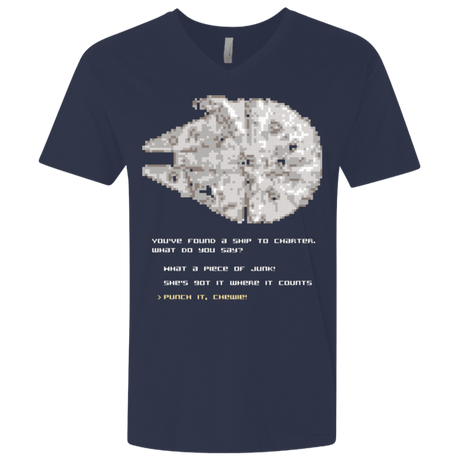 T-Shirts Midnight Navy / X-Small 8-Bit Charter Men's Premium V-Neck