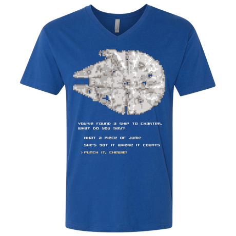 T-Shirts Royal / X-Small 8-Bit Charter Men's Premium V-Neck