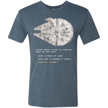 T-Shirts Indigo / Small 8-Bit Charter Men's Triblend T-Shirt