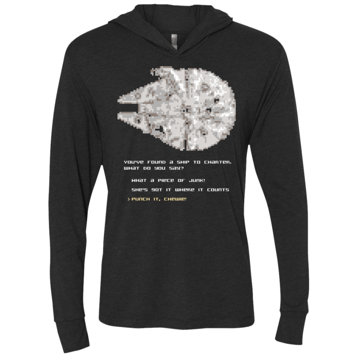 T-Shirts Vintage Black / X-Small 8-Bit Charter Triblend Long Sleeve Hoodie Tee