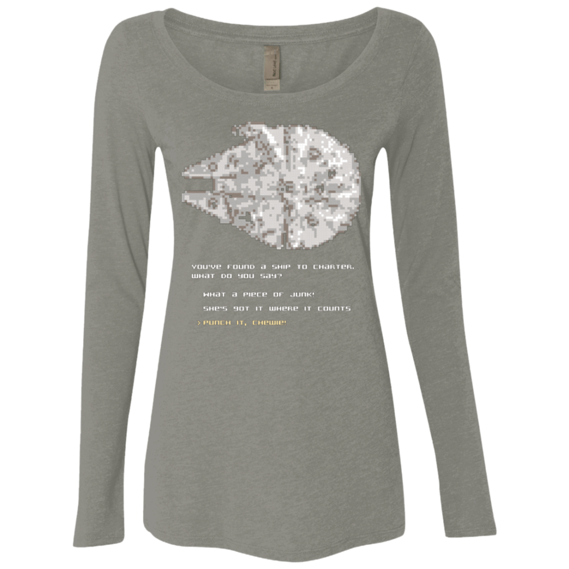 T-Shirts Venetian Grey / Small 8-Bit Charter Women's Triblend Long Sleeve Shirt