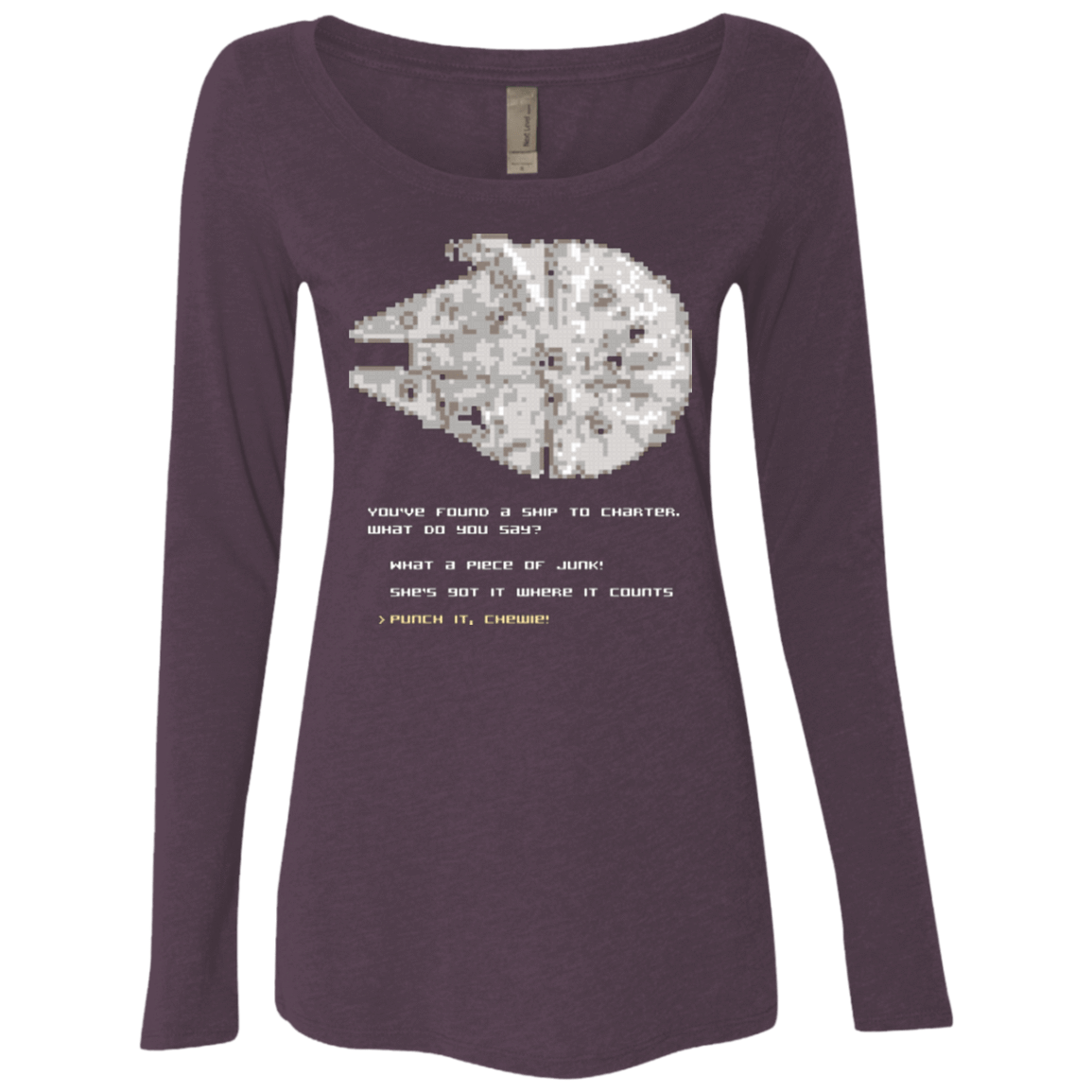 T-Shirts Vintage Purple / Small 8-Bit Charter Women's Triblend Long Sleeve Shirt