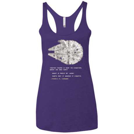 T-Shirts Purple / X-Small 8-Bit Charter Women's Triblend Racerback Tank