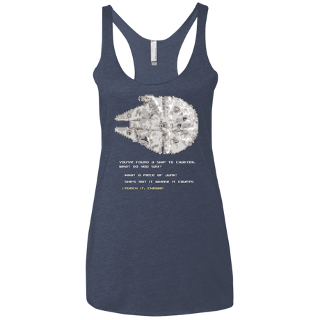 T-Shirts Vintage Navy / X-Small 8-Bit Charter Women's Triblend Racerback Tank