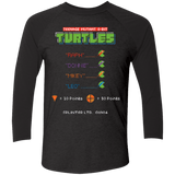 T-Shirts Vintage Black/Vintage Black / X-Small 8 Bit Turtles Men's Triblend 3/4 Sleeve