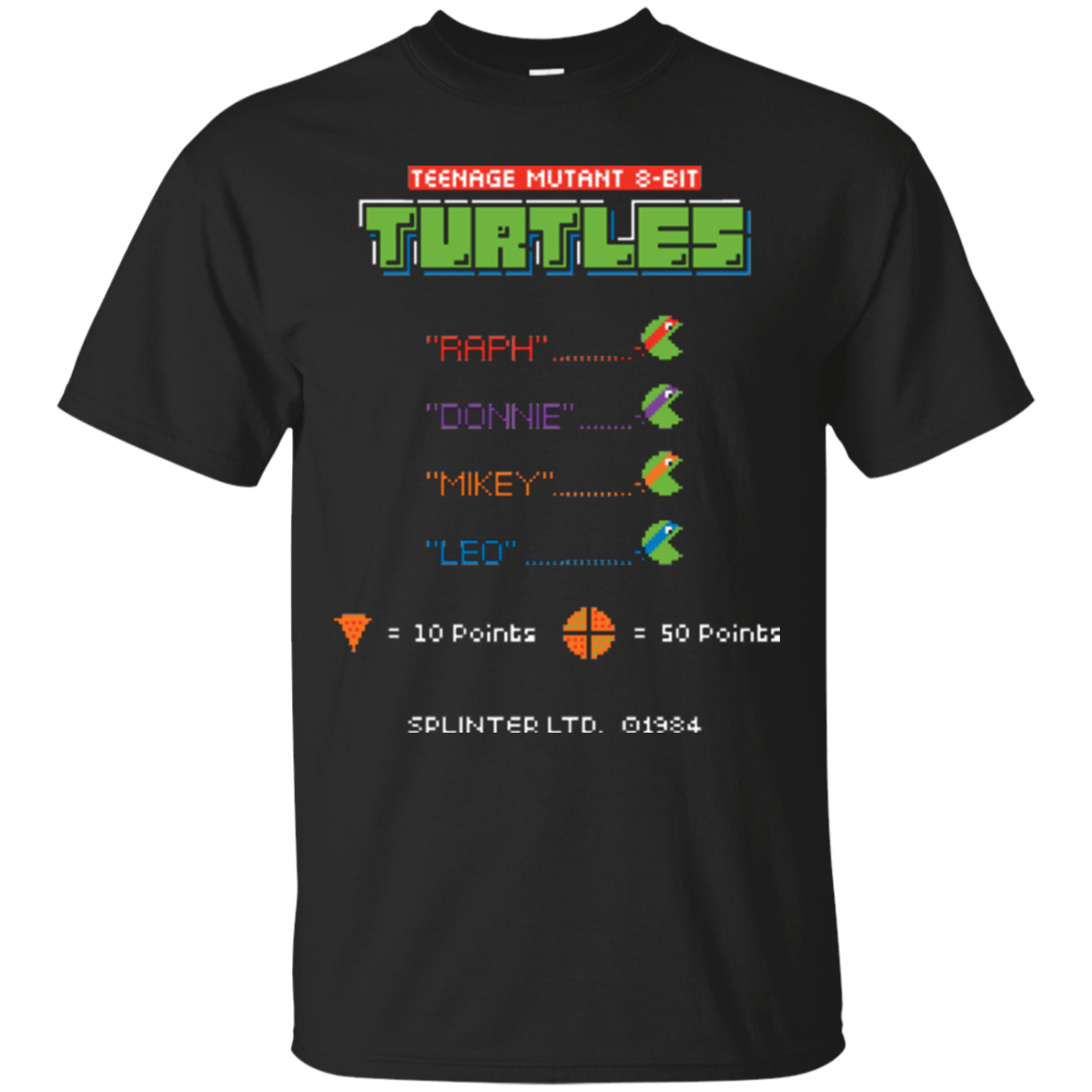 T-Shirts Black / Small 8 Bit Turtles T-Shirt