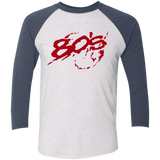 T-Shirts Heather White/Indigo / X-Small 80s 300 Men's Triblend 3/4 Sleeve