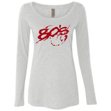 T-Shirts Heather White / Small 80s 300 Women's Triblend Long Sleeve Shirt