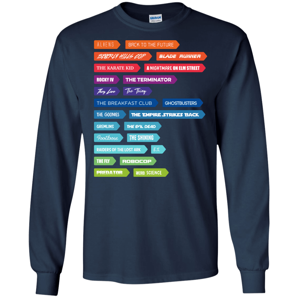 T-Shirts Navy / S 80s Classics Men's Long Sleeve T-Shirt