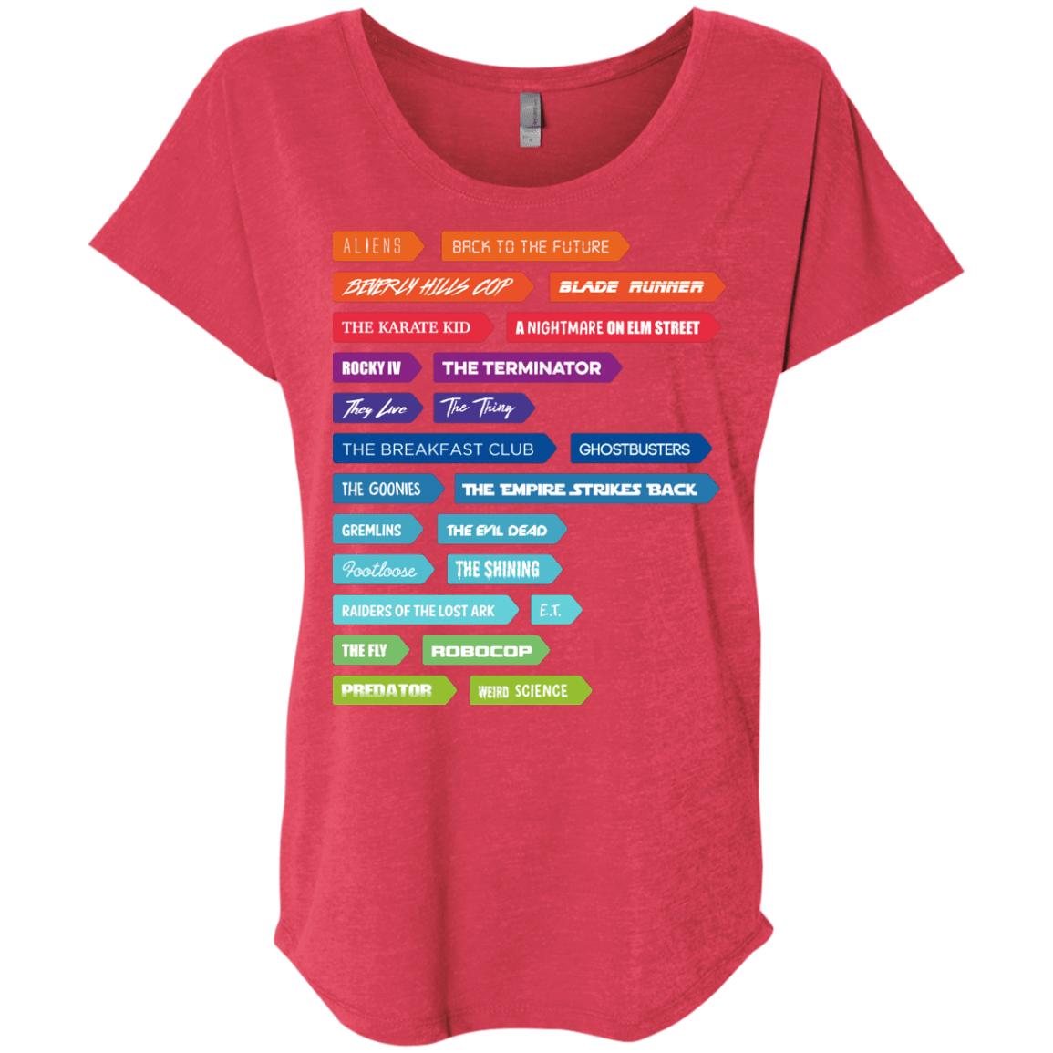 T-Shirts Vintage Red / X-Small 80s Classics Triblend Dolman Sleeve