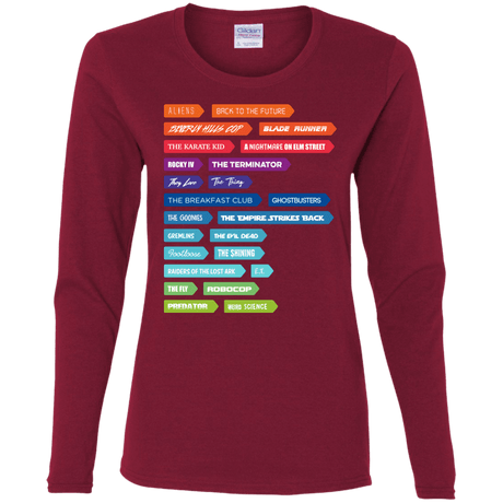 T-Shirts Cardinal / S 80s Classics Women's Long Sleeve T-Shirt