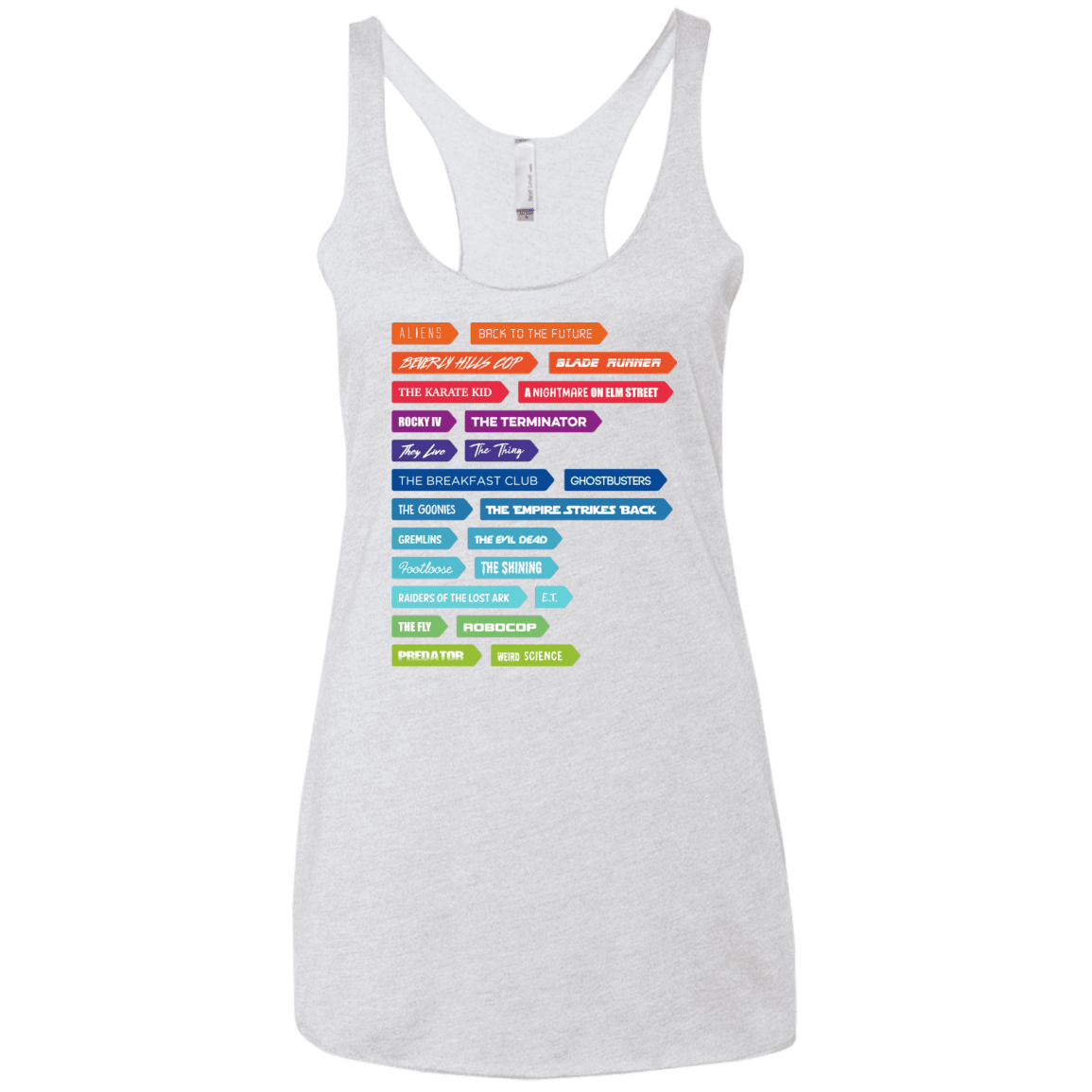 T-Shirts Heather White / X-Small 80s Classics Women's Triblend Racerback Tank