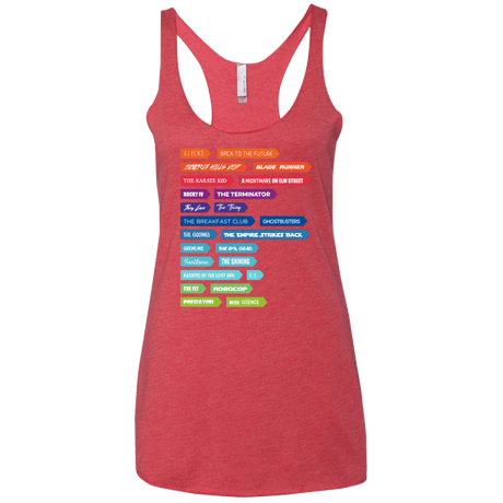 T-Shirts Vintage Red / X-Small 80s Classics Women's Triblend Racerback Tank