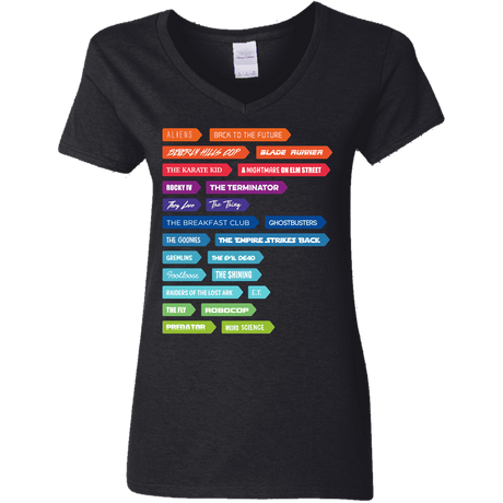 T-Shirts Black / S 80s Classics Women's V-Neck T-Shirt