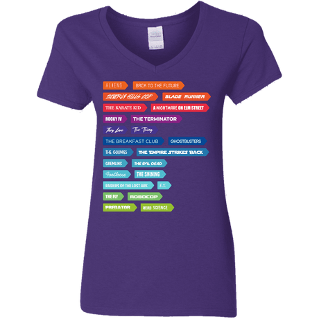 T-Shirts Purple / S 80s Classics Women's V-Neck T-Shirt