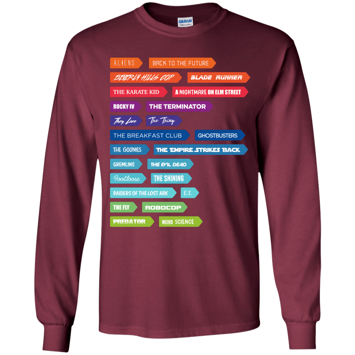 T-Shirts Maroon / YS 80s Classics Youth Long Sleeve T-Shirt