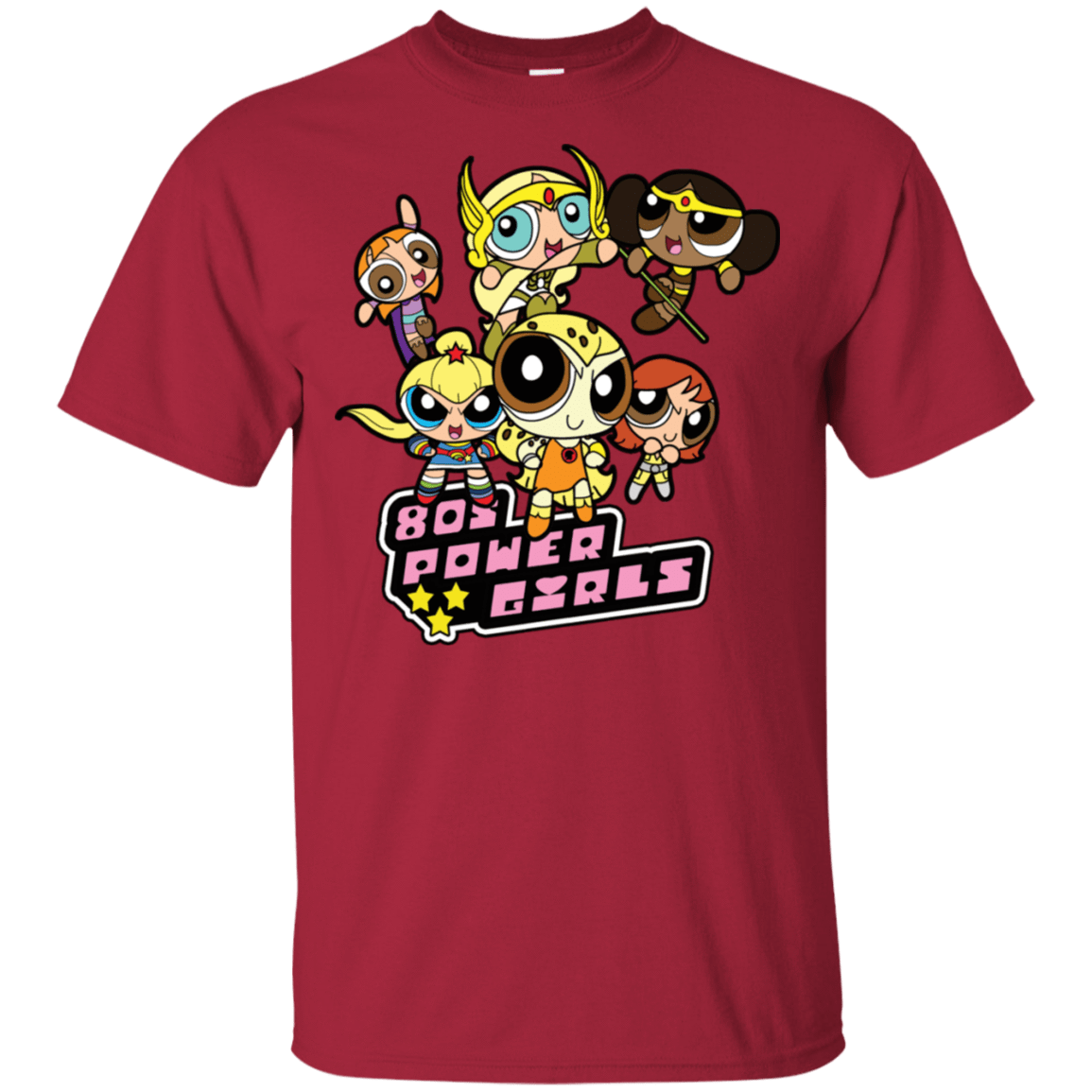 T-Shirts Cardinal / S 80s Power Girls T-Shirt