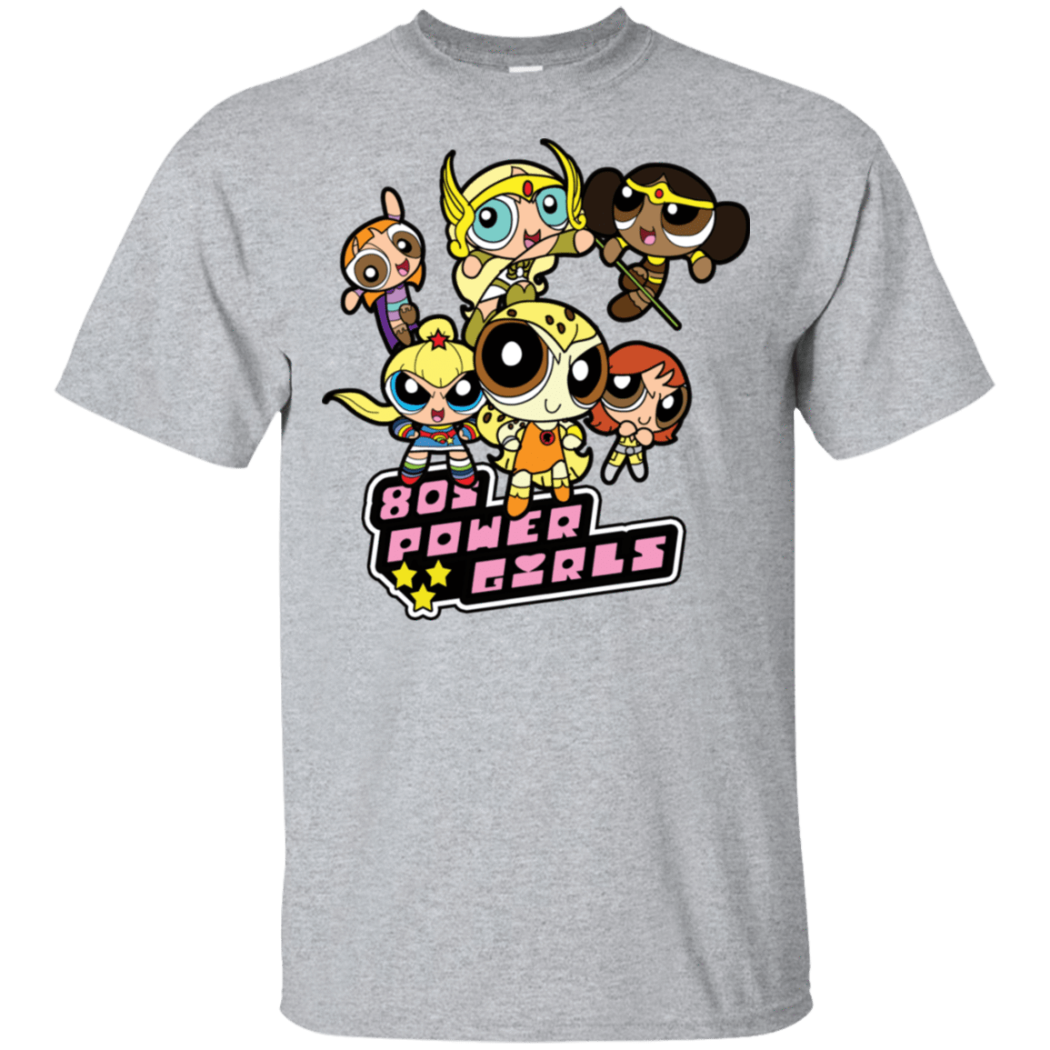 T-Shirts Sport Grey / S 80s Power Girls T-Shirt