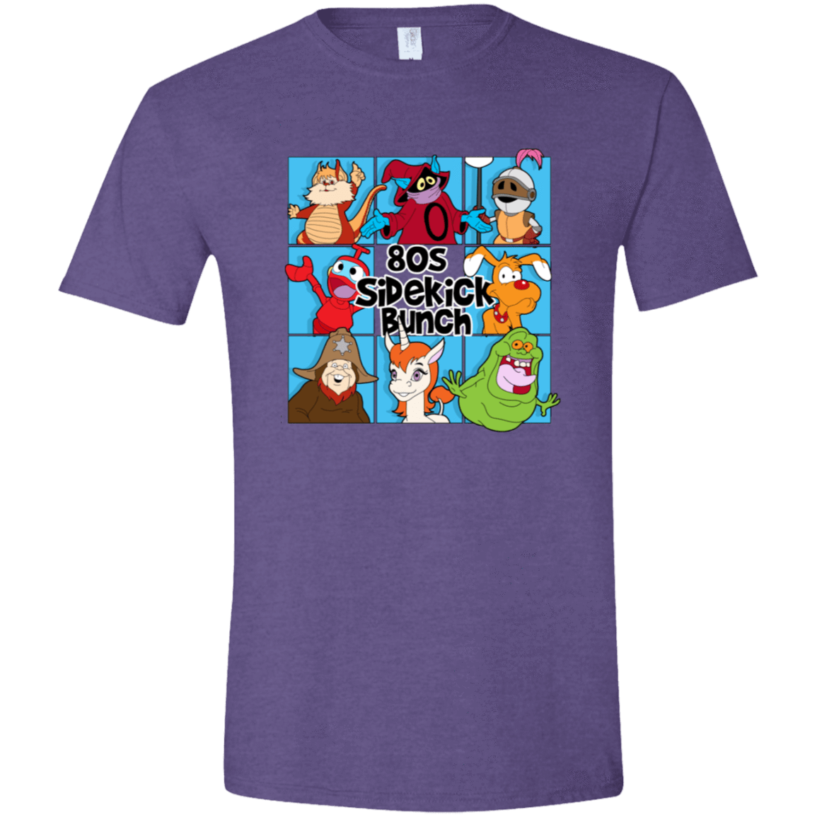 T-Shirts Heather Purple / S 80s Sidekick Bunch Men's Semi-Fitted Softstyle