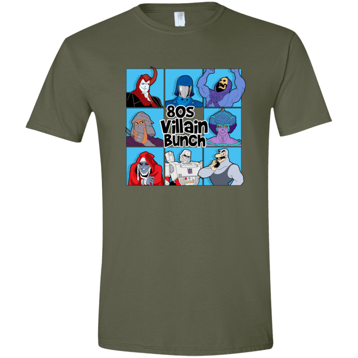 T-Shirts Military Green / S 80s Villians Bunch Men's Semi-Fitted Softstyle