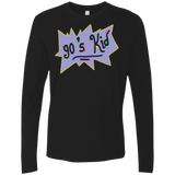 T-Shirts Black / Small 90's Kid Men's Premium Long Sleeve