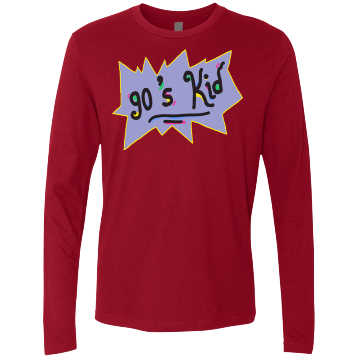 T-Shirts Cardinal / Small 90's Kid Men's Premium Long Sleeve