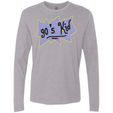 T-Shirts Heather Grey / Small 90's Kid Men's Premium Long Sleeve