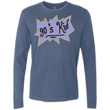 T-Shirts Indigo / Small 90's Kid Men's Premium Long Sleeve