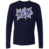 T-Shirts Midnight Navy / Small 90's Kid Men's Premium Long Sleeve