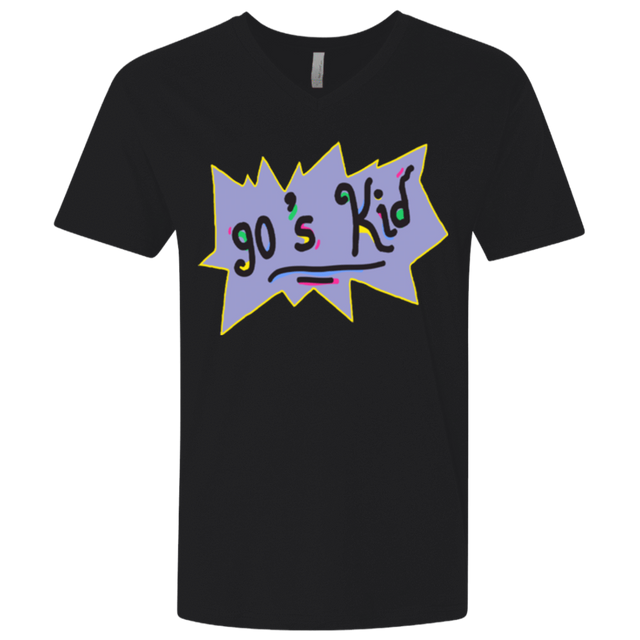 T-Shirts Black / X-Small 90's Kid Men's Premium V-Neck